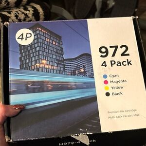Ink-4 Pk 972X 972XL Ink Set 4 HP Pagewide Pro 452dn 452dw 477dn 477dw 552dw 972